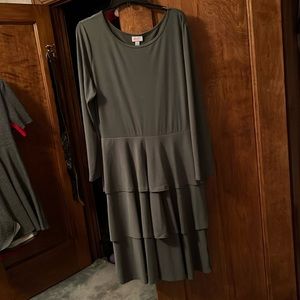 Lularoe Army green Georgia dress size 2XL